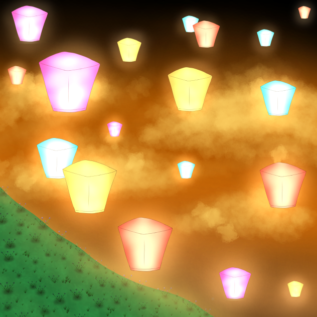 sunset summer - ibisPaint