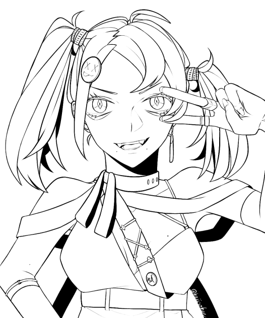 オリキャラ１２（塗り絵）