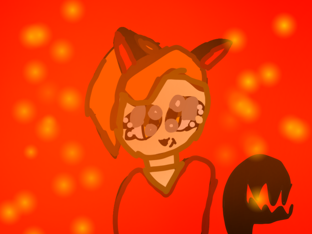 Demon tail mouth girl