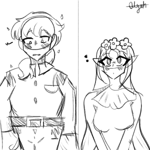 Quick sketch! 🌸 and 🔥