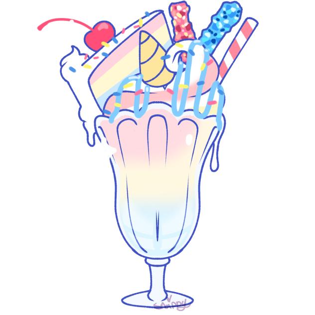 unicorn freak shake doodle