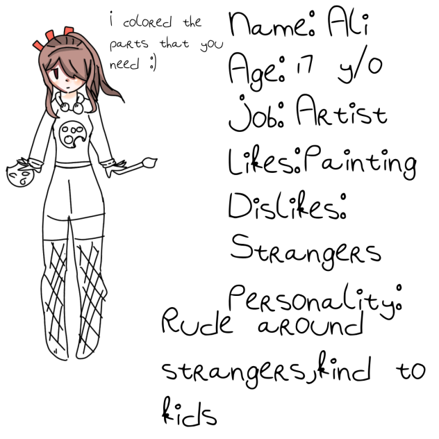 Character Sheet for savshots art inc