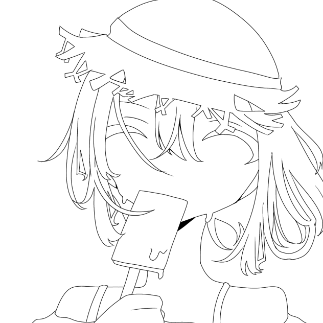 塗り絵大会用線画！