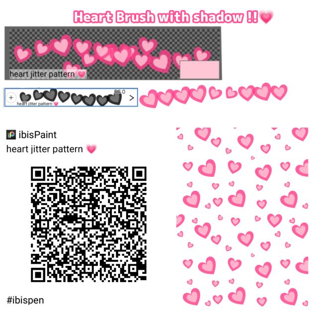 Heart jitter pattern brush