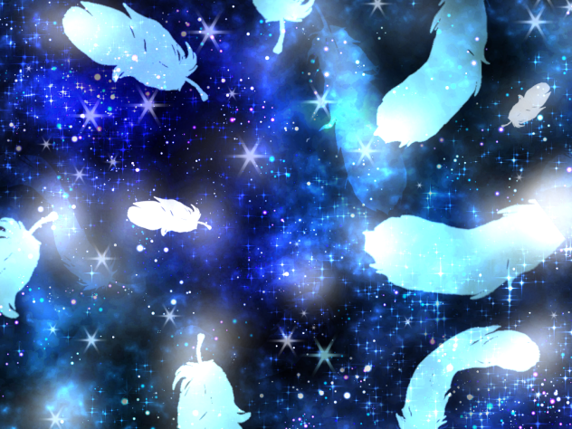 宇宙と羽根１