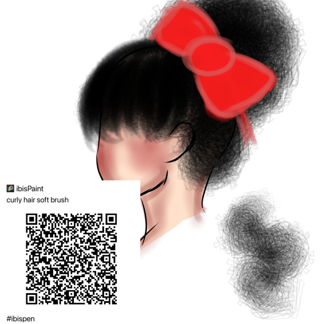 Hair brush for curly hair ibisPaint