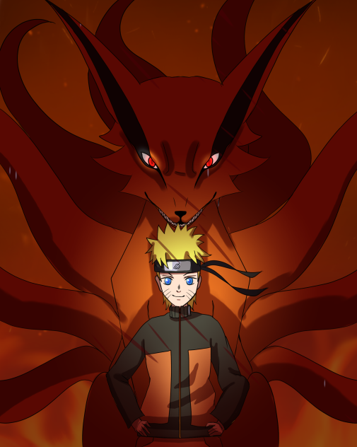 Naruto and kurama