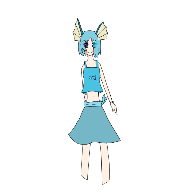 シャワーズ擬人化