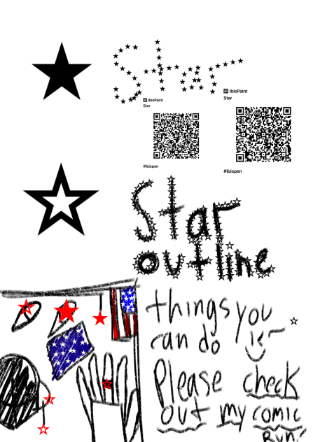 Star brushes! Outlined and full!