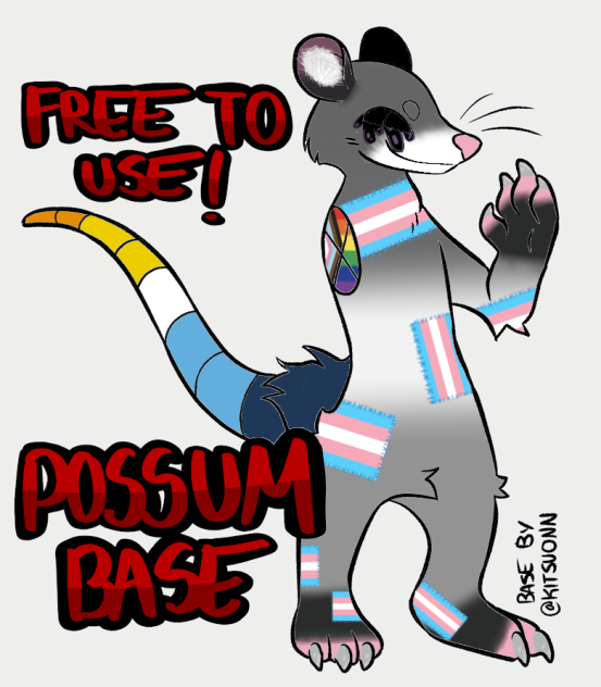 My new opossum fursona(Tic)