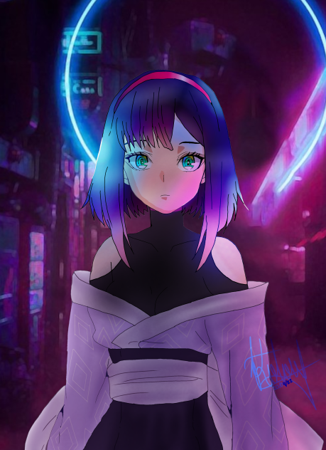 Chica anime fondo