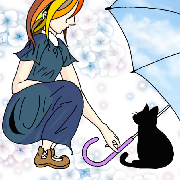 雨降りの中