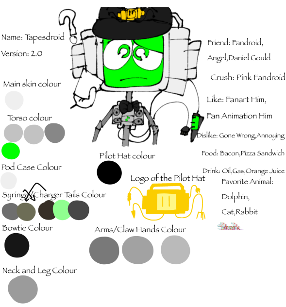 Tapesdroid 2.0 About and Colour Pattern