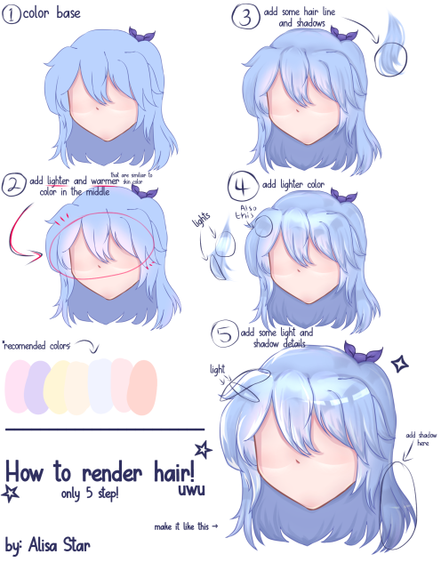 hair render step