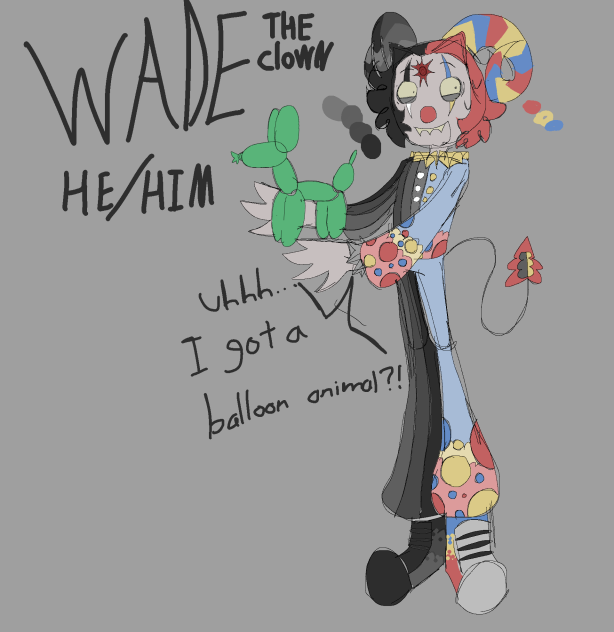 Wade the clown ref sheet