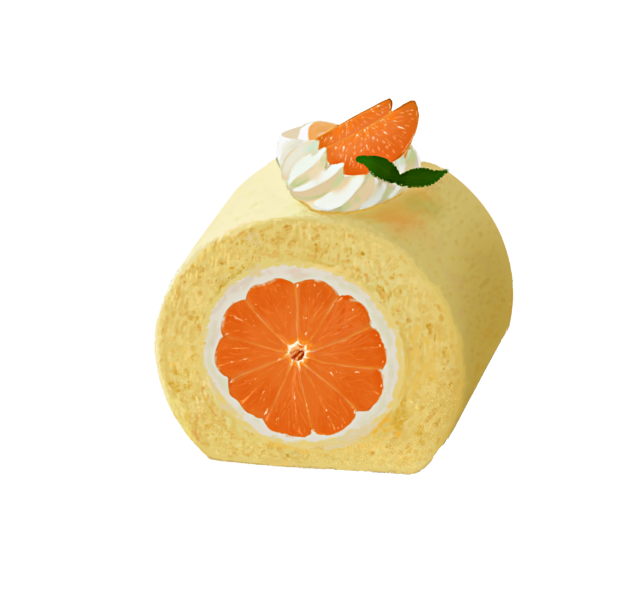 Orange cake roll2