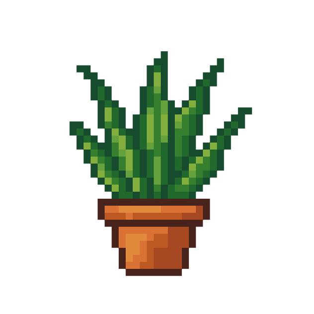 Plant pot (pixel)