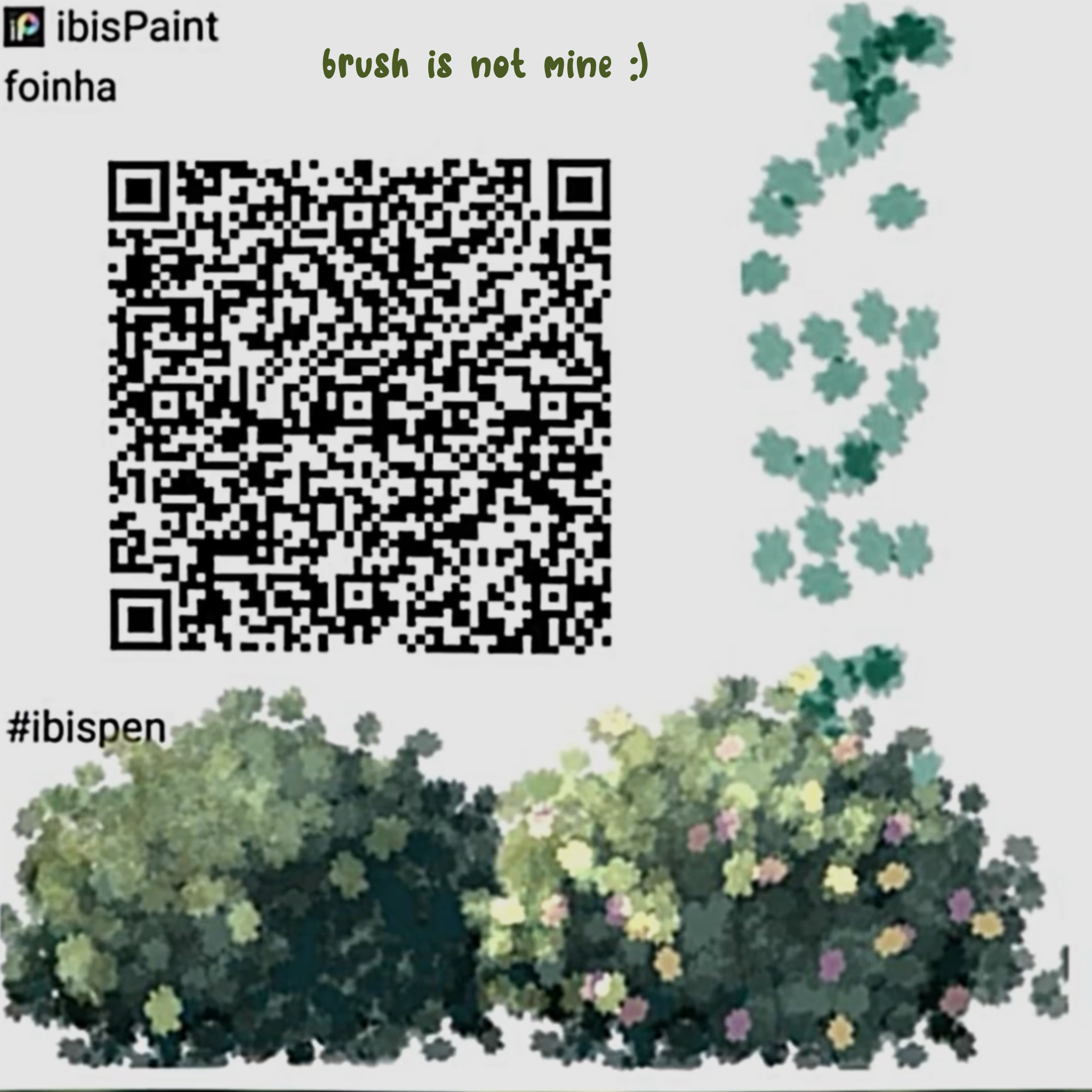 flowery and bush brush X3 - ibisPaint