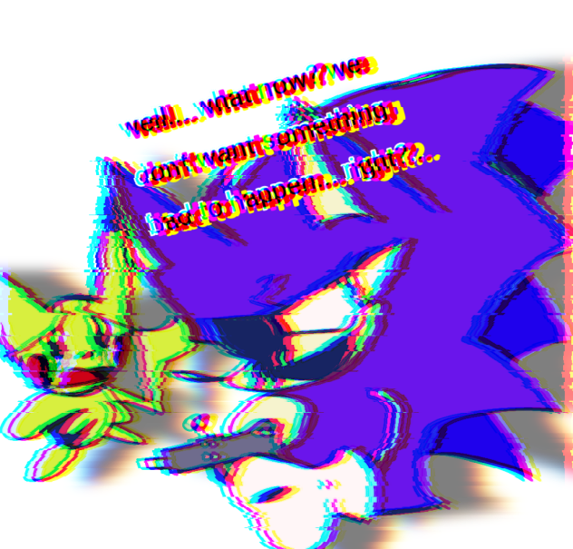Sonic has a literal... gun...