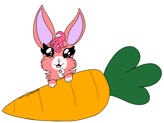 Pink Little Bunny Giant Carrot -