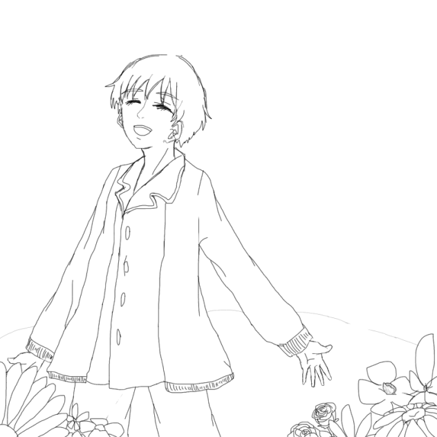 翔。線画