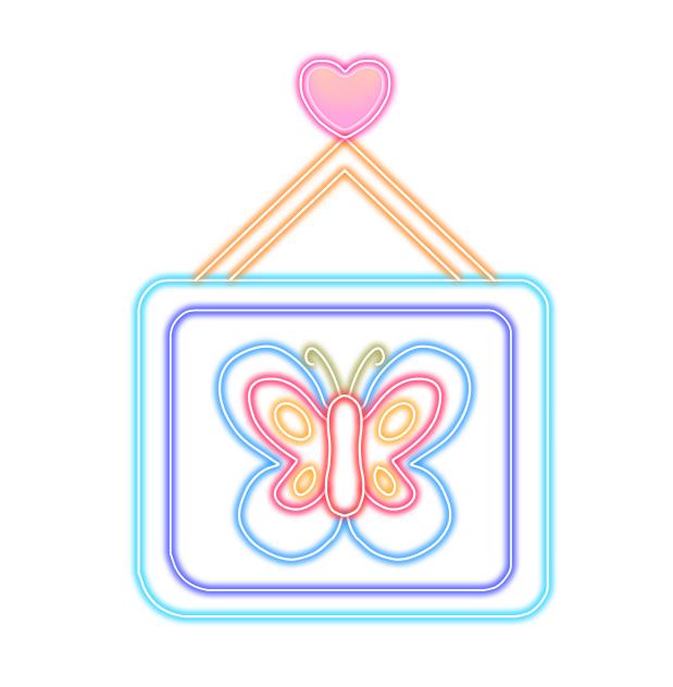 Illustration frame neon 2