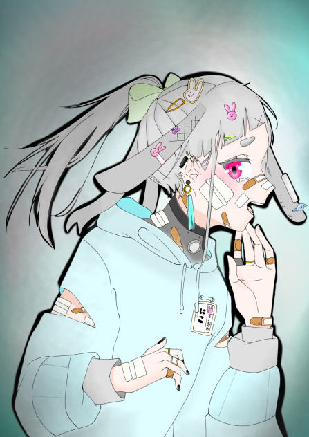 フリー線画塗りました