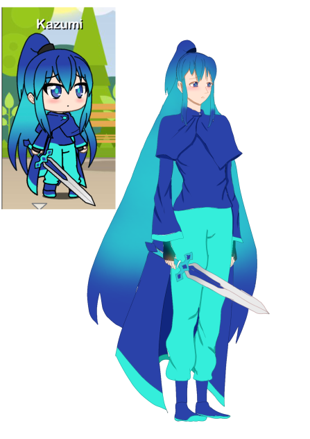 Redraw my gacha character - ibisPaint