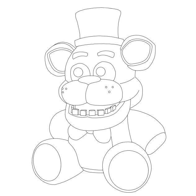Freadbear Plush Coloring Page