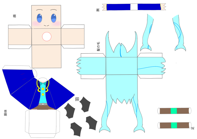 リオルくん　ペーパークラフト