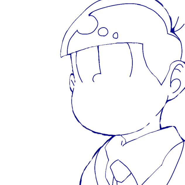 おそ松さん・塗り絵×描き足し・(松野のっぺら松！)
