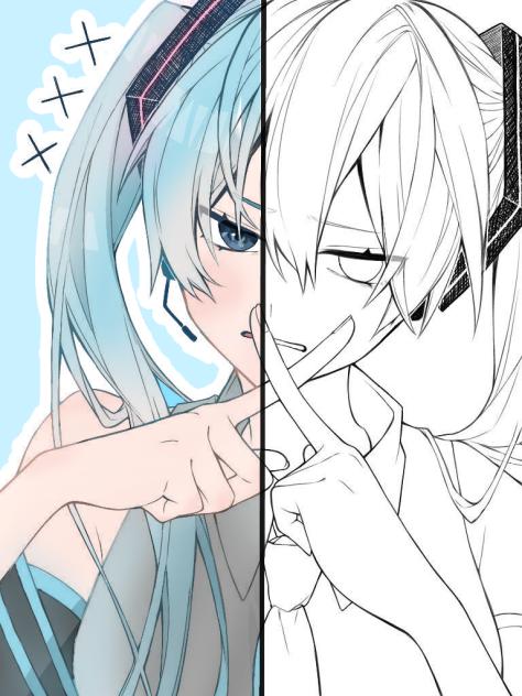 ・‐ミクちゃん塗ってみた‐・