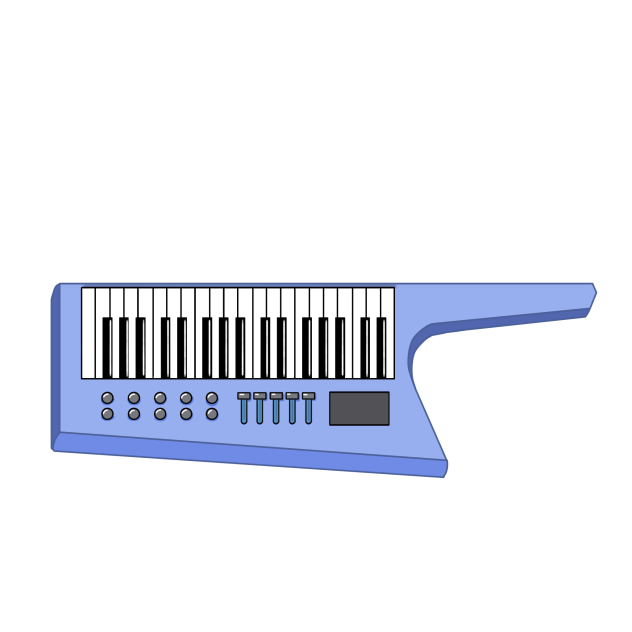 青のショルダーキーボード