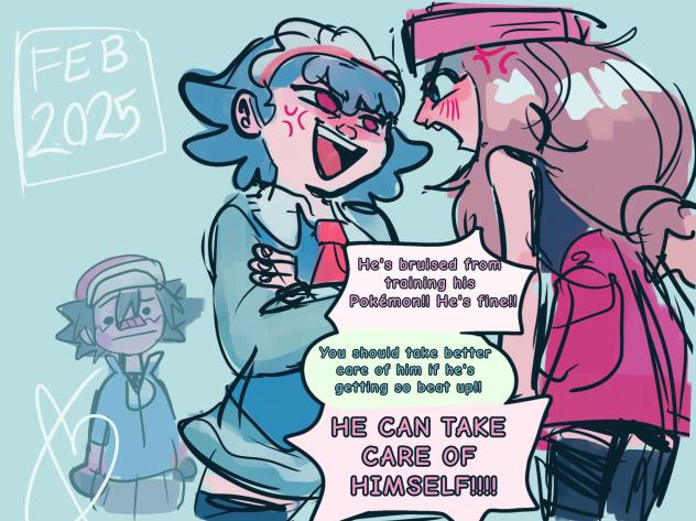 The girls are fighting