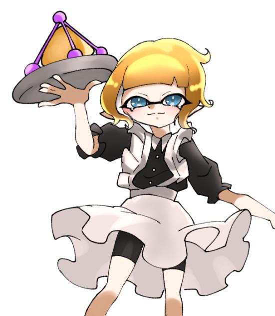 イカガールがバイトでメイドになったよ！(背景ないバージョン)