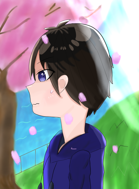 横顔の練習　男の子