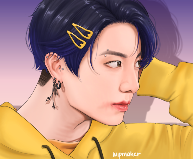 purple haired JK💜 (repost) ibisPaint