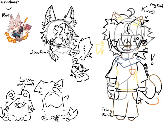 Art dump for Tiktok