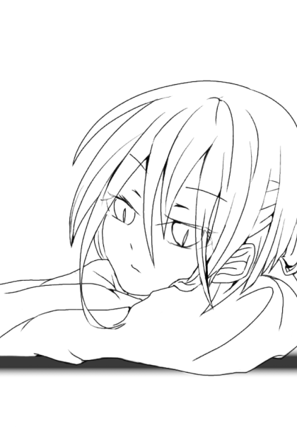 塗ってください【線画】