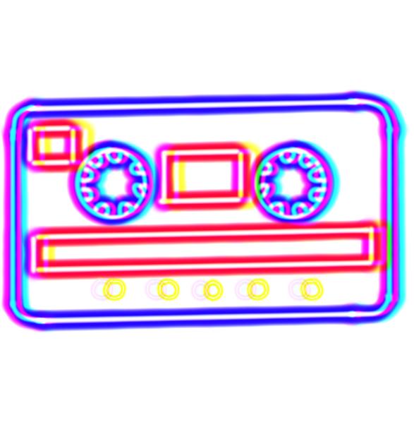 cassette tape (neon)2