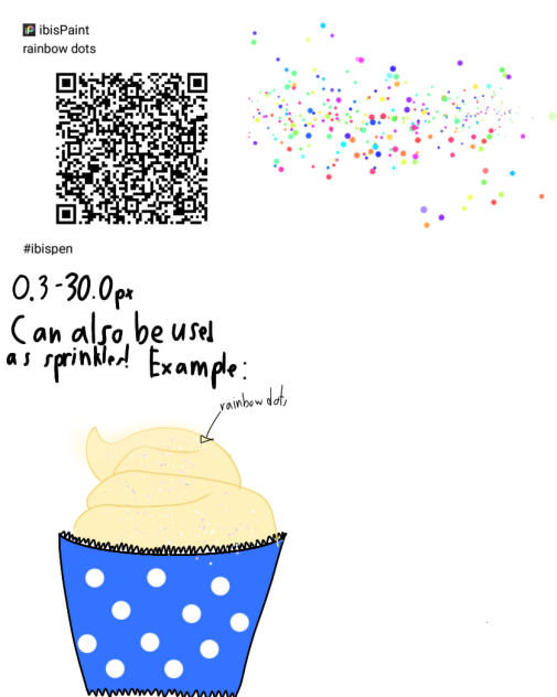 brush rainbow dots - ibisPaint