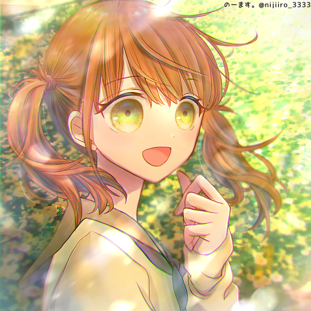 制服と二つ結び