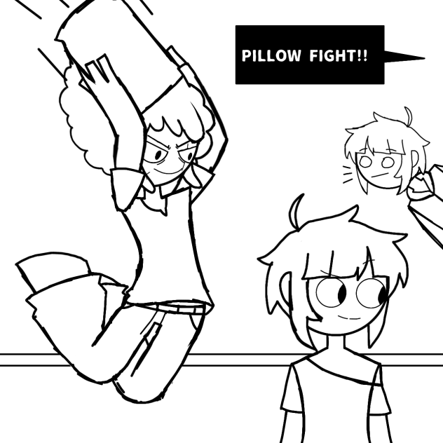 wip of sleepover shenanigans