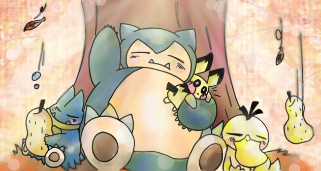 おひるね中　の塗り絵