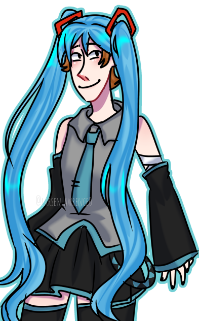 Law Cosplaying as miku no way📸