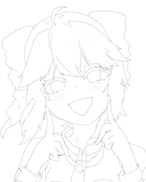 ニコッ…？　　線画