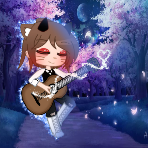 playing on guitar - ibisPaint