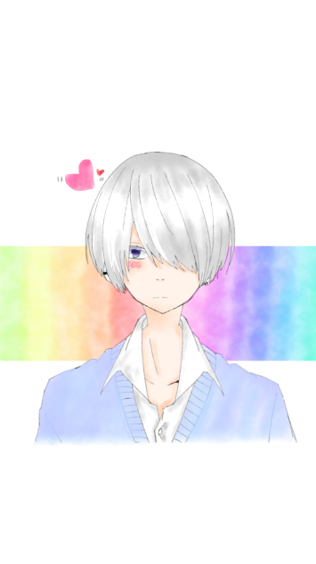 【線画お借りしました！】恋煩い