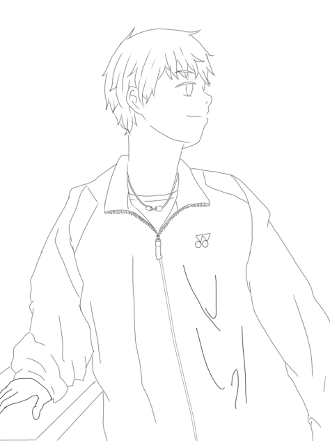 【線画】男の子