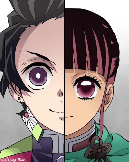 Lovers swap colors Tanjiro X Kanao